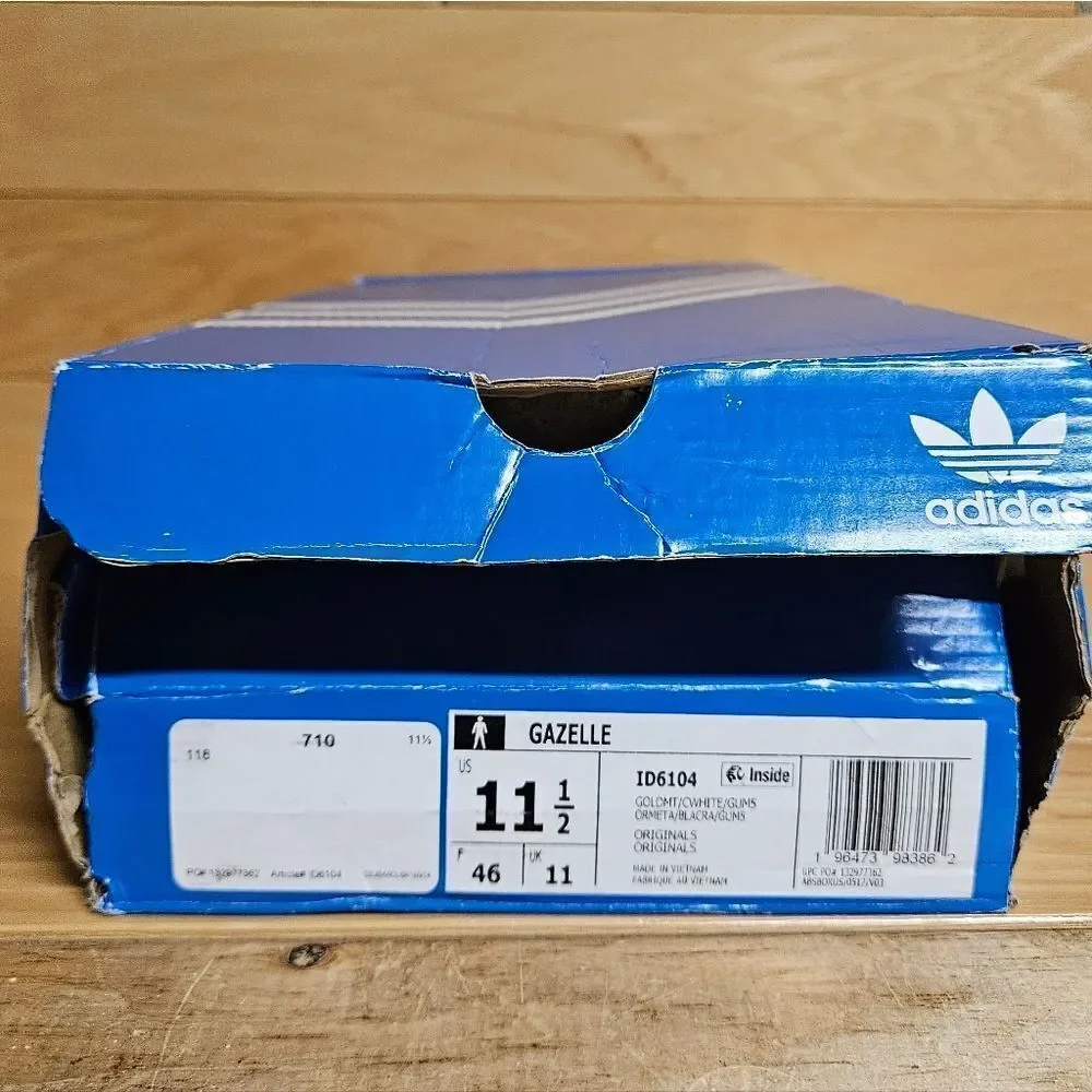 Adidas Originals Gazelle Sky Blue White Gum Mens Trainer Shoe Sneaker ID6104 - Picture 14 of 15